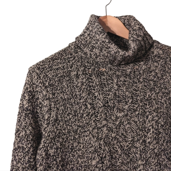 Vince Wool Yak Blend Turtleneck Chunky Cable Knit Ribbed Pullover Sweater - Picture 6 of 14